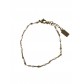 Bracelet Acier- Petites perles sur petite maille