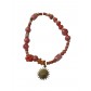 Bracelet Acier - Multirangs perles avec pendentif soleil et pastilles