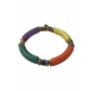 Bracelet Acier - Bracelet élastique tubes et perles plates