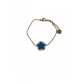 Bracelet Acier - Pendentif fleur sertie sur chaine en maille