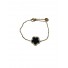 Bracelet Acier - Pendentif fleur sertie sur chaine en maille