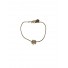 Bracelet Acier - Pendentif trèfle en strass sur chaine en maille