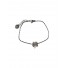 Bracelet Acier - Pendentif trèfle en strass sur chaine en maille
