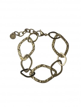 Bracelet Acier - Losange entrelacés avec effet martelé