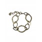 Bracelet Acier - Losange entrelacés avec effet martelé