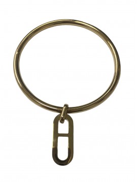 Bracelet Acier - Jonc avec pendentif grain de café 