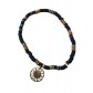 Bracelet Acier - Multirangs avec perles et pendentif soleil