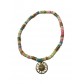 Bracelet Acier - Multirangs avec perles et pendentif soleil