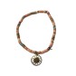 Bracelet Acier - Multirangs avec perles et pendentif soleil
