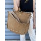 Sac porté main en toile avec lurex anses façon bambou