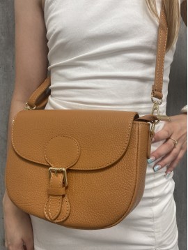 Sac cuir poté travers v2 rabat boucle grainé 