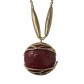 Collier - Grande pierre centrale avec barre en métal 