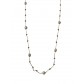 Collier Acier- Sautoir avec perle nacré et petites boules