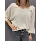 Pull tricot fin manches 3/4