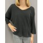 Pull tricot fin manches 3/4