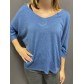 Pull tricot fin manches 3/4
