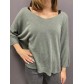 Pull tricot fin manches 3/4