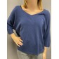 Pull tricot fin manches 3/4