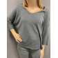 Pull tricot fin manches 3/4