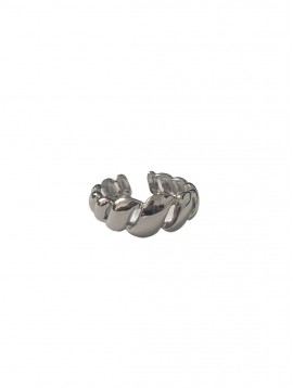 Bague Acier réglable - Bague torsadé ouverte