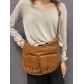 Sac porté travers ovale effet cuir craquelé