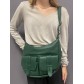 Sac porté travers ovale effet cuir craquelé
