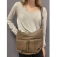 Sac porté travers ovale effet cuir craquelé