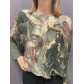 Top fluide en voile de soie motifs tie and dye 