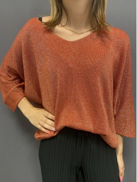 Top manches 3/4 lurex