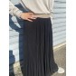 Jupe longue plissée taille élastique lurex unie