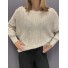 Top pull brillant avec laine 
