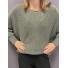 Top pull brillant avec laine 