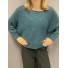 Top pull brillant avec laine 