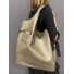 Sac shopping grainé souple avec porte carte