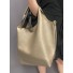 Sac shopping grainé souple avec porte carte