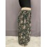 Jupe longue plissée taille élastique lurex imprimée fleurs