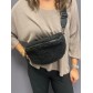 Sac synthé en tissu style mouton forme petite  banane.