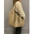 Sac shopping grainé souple avec porte carte