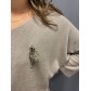 Broche - Chat doré avec strass incrustés 