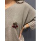 Broche - Couronne avec strass et perles 
