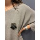 Broche - Couronne avec strass et perles 