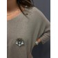 Broche - Couronne avec strass et perles 