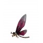 Broche - Libelulle avec grandes ailes ornée de strass et paillettes