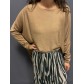 Top manches 3/4 effet chauve-souris en maille fine 