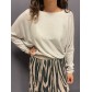 Top manches 3/4 effet chauve-souris en maille fine 