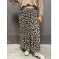 Jupe plissée mi-longue taille élastique lurex imprimée leopard
