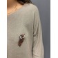 Broche - Hiboux avec des détails dorés et paillettés 