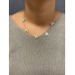 Collier Acier- Petites étoiles avec strass sur chaine fine 