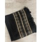 Poncho avec lurex et bandes avec ronds et losanges 
